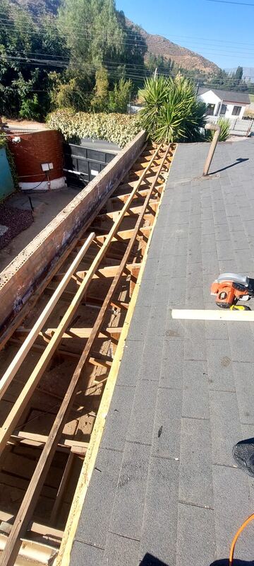 Cubierta techumbre en proceso Los Andes
