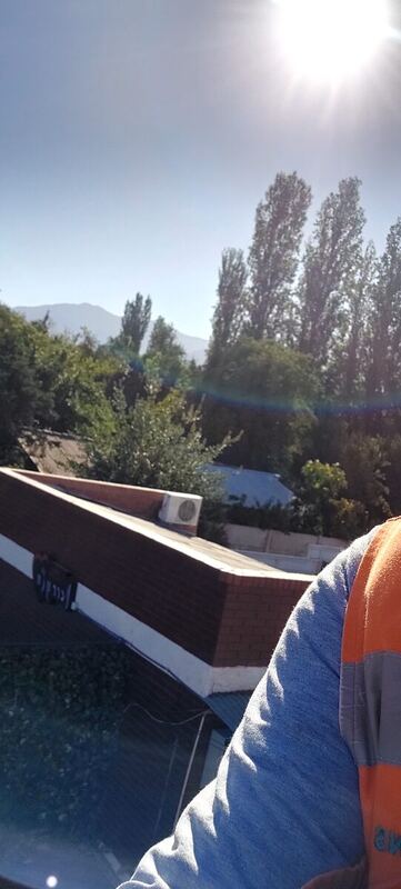 Trabajo en altura techumbre Los Andes
